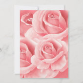 ピンクエレガントローズベビーシャワー招待状 招待状 (裏面)