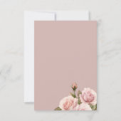 ピンクエレガントローズベビーシャワー サンキューカード (裏面)