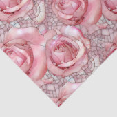 ピンクエレガントローズモザイクパターン誕生日 薄葉紙 (詳細)