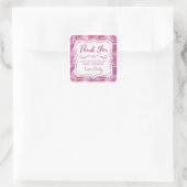 ピンクエレガントローズモザイク小規模企業 スクエアシール (バッグ)