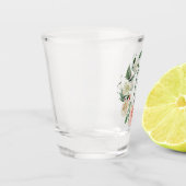 ピンクエレガントローズリースモノグラム ショットグラス (左)