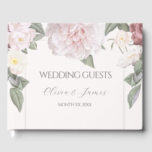 ピンクエレガントローズ庭園の結婚式 ゲストブック (正面)