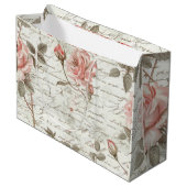 ピンクエレガントローズ抱き枕 ラージペーパーバッグ (正面アングル)