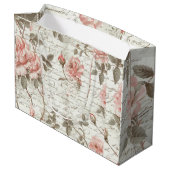 ピンクエレガントローズ抱き枕 ラージペーパーバッグ (裏面アングル)