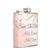 ピンクエレガントローズ春ブロッサムの日付を保存 フラスク (右)