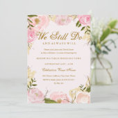 ピンクエレガントローズ発願リニューアル記念日 招待状 (スタンド正面)