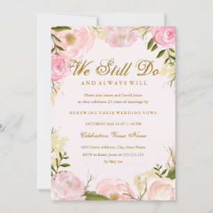 ピンクエレガントローズ発願リニューアル記念日 招待状