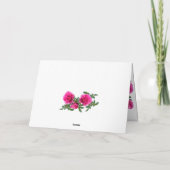 ピンクエレガントローズ誕生日挨拶 カード (裏面)