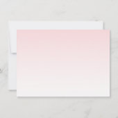 ピンクエレガントローズ金ゴールドグリッターキンセアニラ 招待状 (裏面)