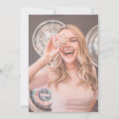 ピンクエレガントローズ金ゴールドグリッターグラデーションsweet sixteen 招待状 (裏面)