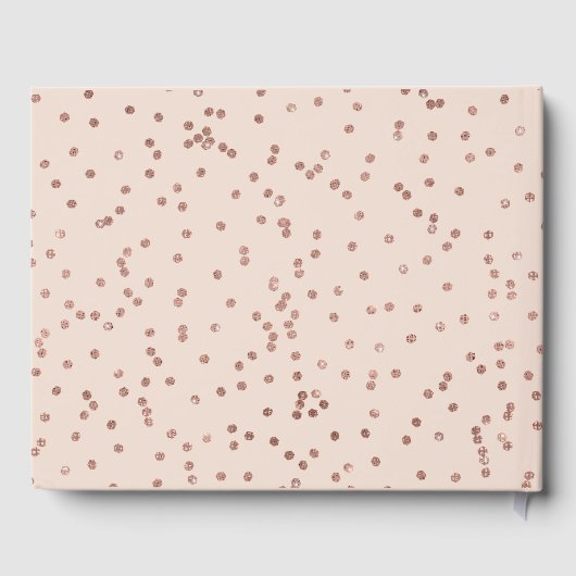 ピンクエレガントローズ金ゴールドグリッターバナーキンセアニラ ゲストブック (裏面)