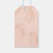 ピンクエレガントローズ金ゴールドフローラスケッチキンセアニェラ ギフトタグ (裏面)