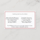 ピンクエレガントローズ金ゴールド結婚ズイベントプランナー 名刺 (裏面)