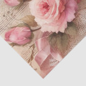 ピンクエレガントローズ&レースヴィンテージフローラデカップージ 薄葉紙 (詳細)