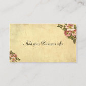 ピンクエレガントローズ、ヴィンテージ名刺 名刺 (裏面)