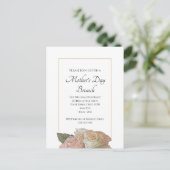 ピンクエレガントローゼスフローラマザーズデイブランチ シーズンポストカード (スタンド正面)