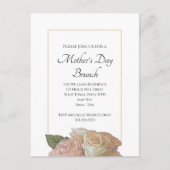 ピンクエレガントローゼスフローラマザーズデイブランチ シーズンポストカード (正面)