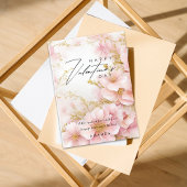 ピンクエレガントローゼバレンタインのデイカード シーズンカード