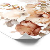 ピンクエレガントワイルドフラワーミモザバー標識 ポスター (角)