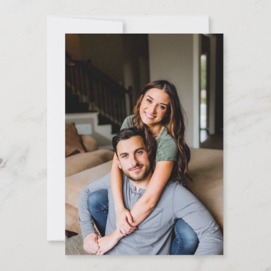 ピンクエレガントワイルドフラワー素朴ボホブライダルシャワー 招待状 (裏面)