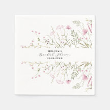 ピンクエレガントワイルドフローラブライダルシャワー