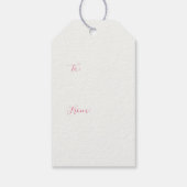 ピンクエレガントヴィンテージクリスマス ギフトタグ (裏面)