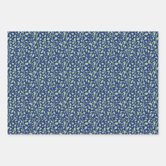 ピンクエレガントヴィンテージジャスミン花パターンセット ラッピングペーパーシート (正面2)