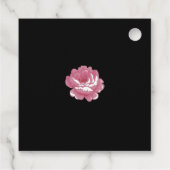 ピンクエレガントヴィンテージバラ結婚の贈り物 フェイバータグ (裏面)