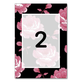 ピンクエレガントヴィンテージバラ結婚ズ テーブルナンバー