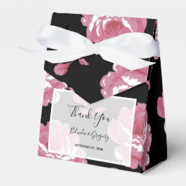 ピンクエレガントヴィンテージバラ結婚ズ フェイバーボックス