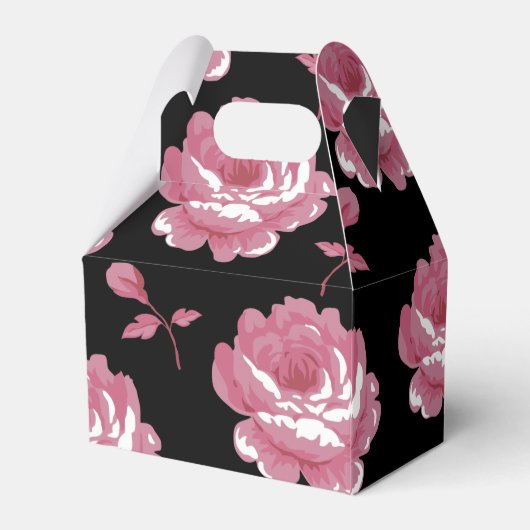 ピンクエレガントヴィンテージバラ結婚ズ フェイバーボックス (裏面サイド)