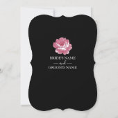 ピンクエレガントヴィンテージバラ結婚式招待状 招待状 (裏面)