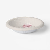 ピンクエレガントヴィンテージベビーキャリッジベビーシャワー ペーパーボウル (傾斜あり)