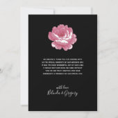 ピンクエレガントヴィンテージ結婚バラサンキューカード サンキューカード (正面)