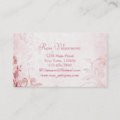 ピンクエレガントヴィンテージ花屋 名刺 (裏面)