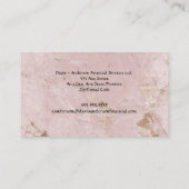 ピンクエレガント大理石コンサルタント 名刺 (裏面)
