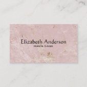 ピンクエレガント大理石コンサルタント 名刺 (正面)