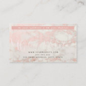 ピンクエレガント大理石バラスクリ文字デザインプト 名刺 (裏面)
