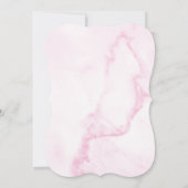 ピンクエレガント大理石ブライダルシャワー招待 招待状 (裏面)