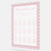 ピンクエレガント女性のカーボーイの結婚アクリル系座席表 アクリルサイン (傾斜)