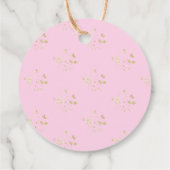 ピンクエレガント彼女が結び目ブライダルシャワー フェイバータグ (裏面)