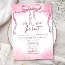 ピンクエレガント彼女が結び目ブライダルシャワー