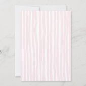 ピンクエレガント手引きボウ任意の年齢ベビー誕生日 招待状 (裏面)