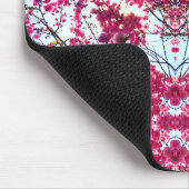 ピンクエレガント抽象芸術ぼほフローラ曼荼羅 マウスパッド (コーナー)