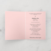 ピンクエレガント抽象芸術写真追悼式 箔シーズンカード (内側レイダウン)