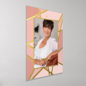 ピンクエレガント抽象芸術写真追悼式 箔ポスター (レイダウン)