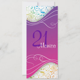 ピンクエレガント招待状 招待状