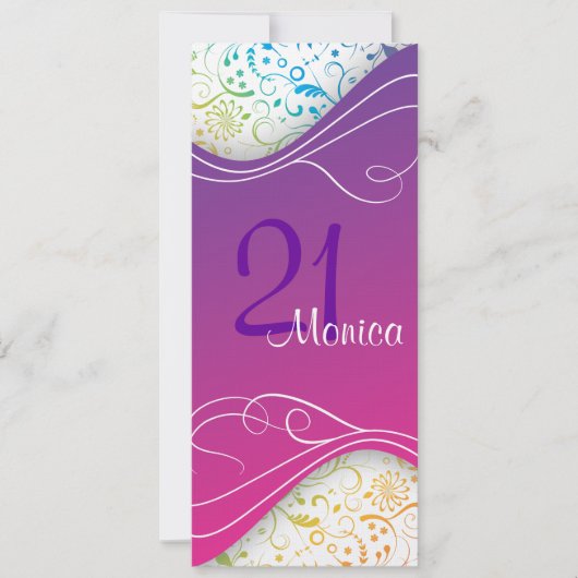 ピンクエレガント招待状 招待状 (正面)