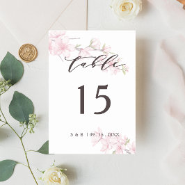 ピンクエレガント日本のさくらんぼブロッサムウォーター色 テーブルナンバー