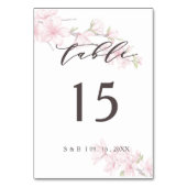 ピンクエレガント日本のさくらんぼブロッサムウォーター色 テーブルナンバー (正面)